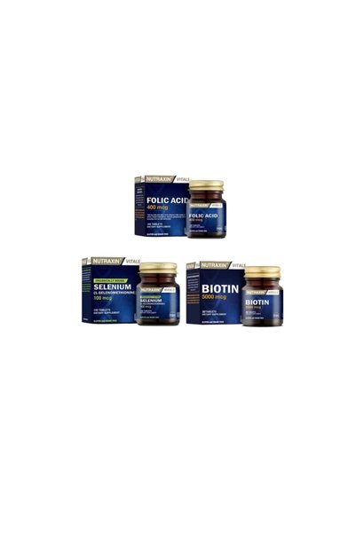 Nutraxin حمض الفوليك (الفولات) 100 ملغ + السيلينيوم في صورة سيلينوميثيونين 10...