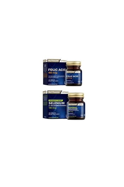 Nutraxin 400 Mcg Folic Acid + Selenium 100 Mcg Cellenium Form