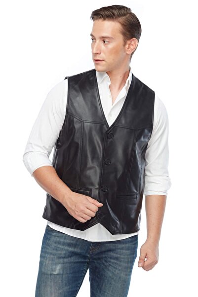 Deriza Ανδρικό γιλέκο Titan με υφή μαύρο