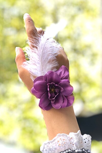 Huzur Party Store Bride To Be 10 Adet Nedime Gelin Bilekliği Tüy Ve Inci Deta...