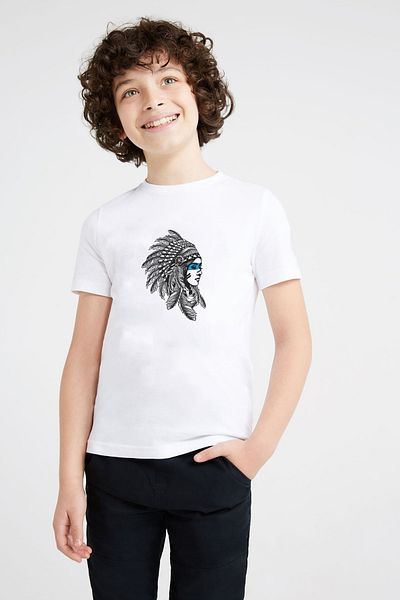 QIVI Tricou alb pentru băiat