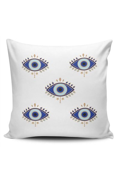 Alacastore Husă de pernă cu imprimare digitală cu două fețe tematice Evil Eye Bead