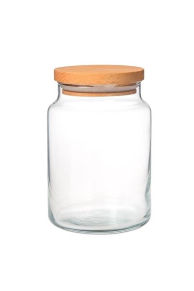 melik's جرة بغطاء خشبي حجم كبير 890 سم مكعب حاوية تخزين رف التوابل