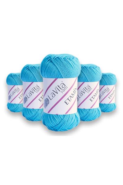 LaVita Yarn إيتامين 30 جرام أميجورومي، لكمة، إيتامين، خيط الحياكة اليدوية، 5 ...