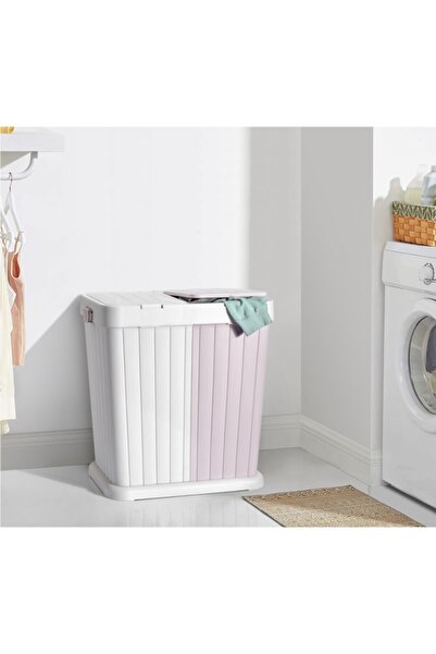 SARP EV DEKOR Rıo Twıns Dokunmatik Kapaklı 2'li Kirli Çamaşır Sepeti