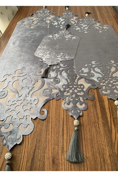 NURHAN HOME COLLECTION Crown Model Smoked Color Σετ σαλονιού 4 τεμαχίων
