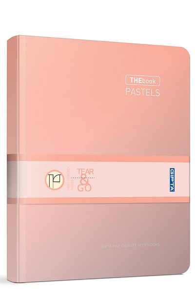 Gıpta Pastel Salmon Notebook - 20X28, 400 Sheets, 4 Compartments, Hard Cover, Ruled (3485)