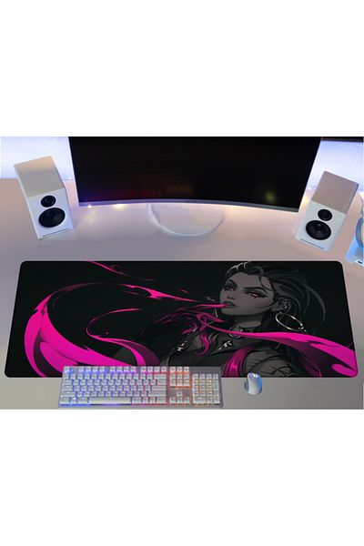 PORGE Mouse Pad Reyna 90x40 Cm Xxl Large Gaming Player Mousepad