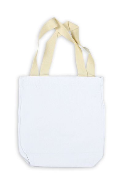 BYBAGS Geantă de damă din pânză albă cu căptușeală