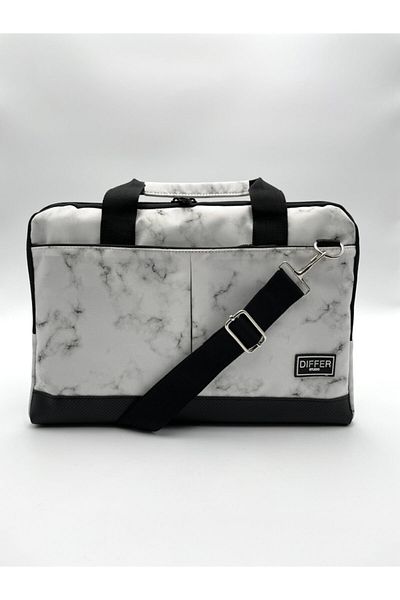 Differ Studio 15.6'' Inch Marble Patterned White Laptop/Macbook/notebook/computer/briefcase