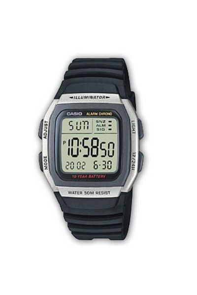 Casio Black Silicone Watch Band Compatible with W 96 H