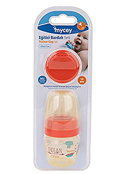 mycey Eğitici Bardak Seti Turuncu 2li Kullanım 30ml No:1 K:5052