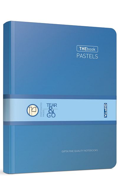 Gıpta The Book Pastel 20x28 296 coli 4 compartimente Copertă rigidă Caiet cartonat (3484) Plaid Pastel Blue