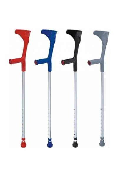 ABC 1 Adet Kanedyen Siyah Ayarlanabilir Kol Değneği Asa Baston Kırık Çıkık Destek Bastonu