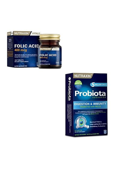 Nutraxin 400 Mcg Folic Acid + Probiote - Digestive Regulation Aid