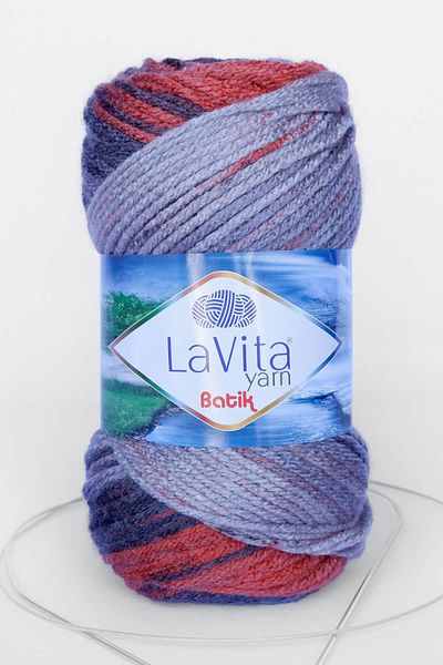 LaVita Yarn Ață de tricotat manual Tie-dye Taka Yarn (DG08-ORKİDE)