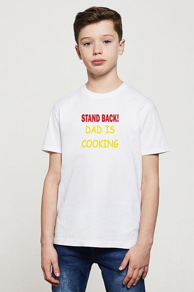 QIVI Tricou cu imprimeu alb pentru copii unisex