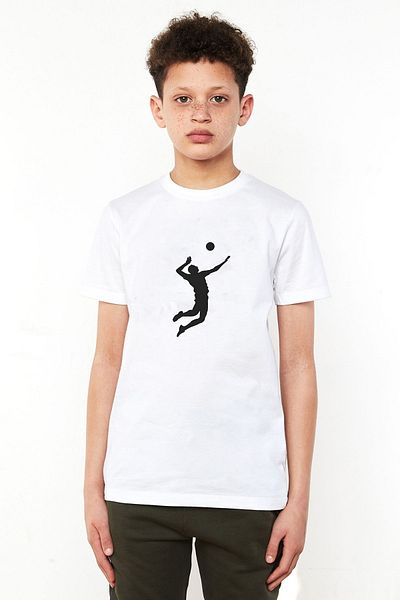 QIVI Tricou alb unisex pentru copii