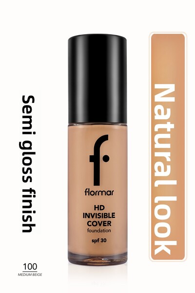 Flormar Invisible Cover Hd Light Structure & Semi Bright Finish Spf30 Foundation