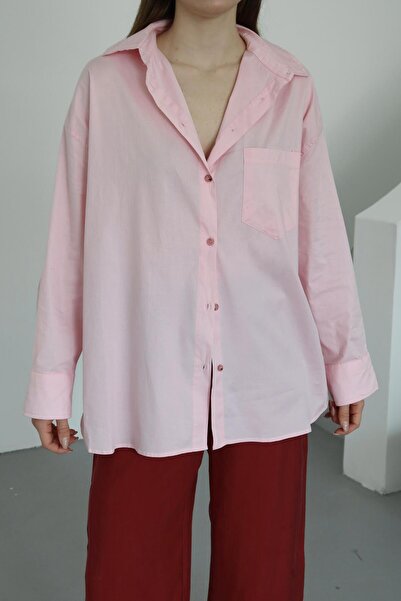 Laluvia Pink Oversize Shirt