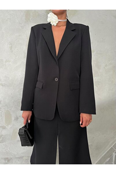 Laluvia Fekete hasított szoknya dzseki szett