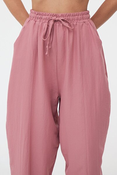 Laluvia Khaki Color Pocketed Ayrobin Shalwar Trousers