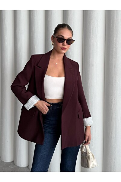 Laluvia Sako s límcem a rukávy ve stylu plum