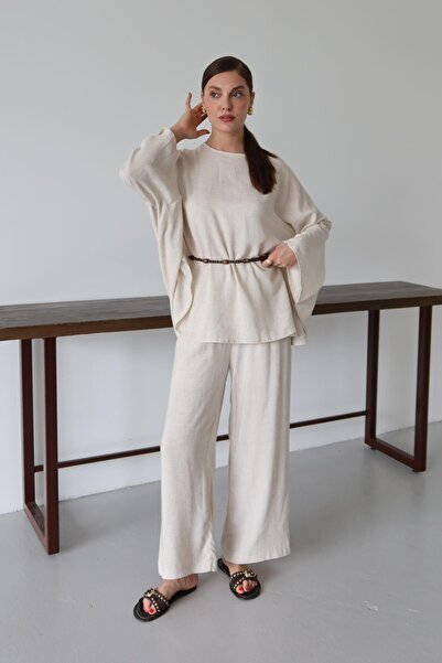 Laluvia Natürliches Perlen-Gürtel-Cape-Set