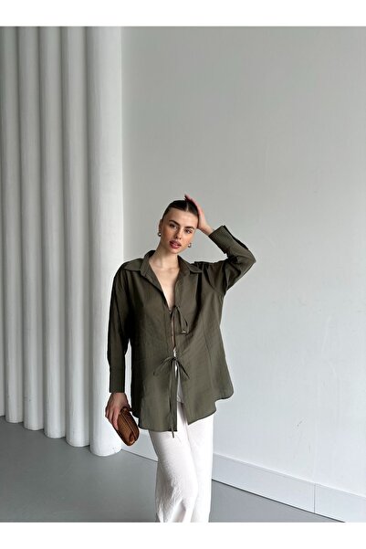 Laluvia Burgundy Two Tie Shirt - 5275