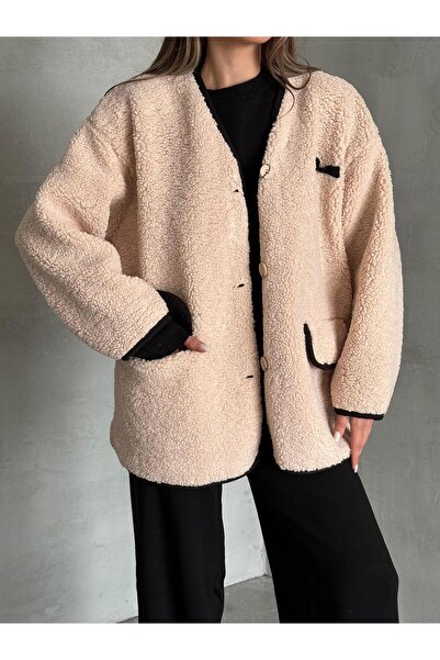 Laluvia Stone Oakland Stripe Detailed Wrinkled Jacket