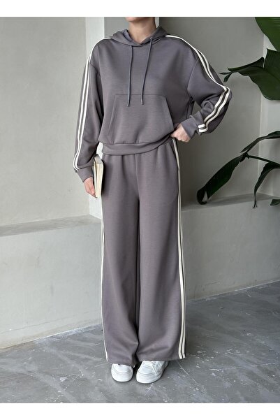 Laluvia Füme Çift Biyeli Alt Üst Eşofman Takımı