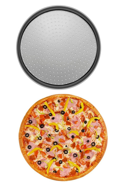 Kitchen Design Lab 2'li Set Gri 45x65 Cm Silikon Hamur Açma Matı Ve Pizza Tepsisi 32 Cm