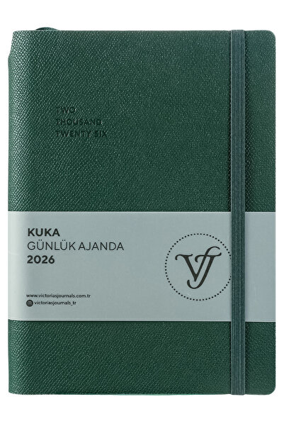 Victoria's Journals Kuka 2026 Günlük Ajanda A5 (14x21cm) Esnek Kapak Ivory 80gr.