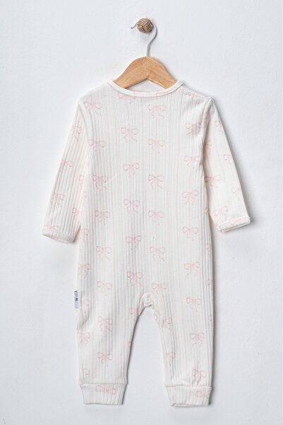 ENİA BABY Baby Girl Printed Cotton Cuffed 3-Piece Jumpsuit Set Colorful Patterned 9-12-18 Months Baby Outfit