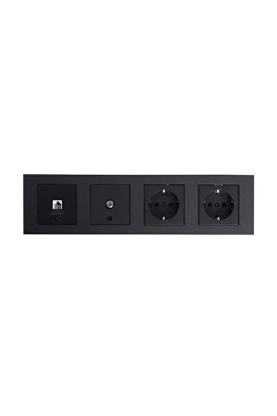 OVİVO Siyah Dörtlü Set Numerins (telefon)+tv+priz+priz