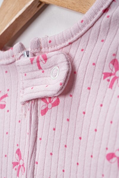 ENİA BABY Baby Girl Printed Cotton Cuffed 3-Piece Jumpsuit Set Colorful Patterned 9-12-18 Months Baby Outfit