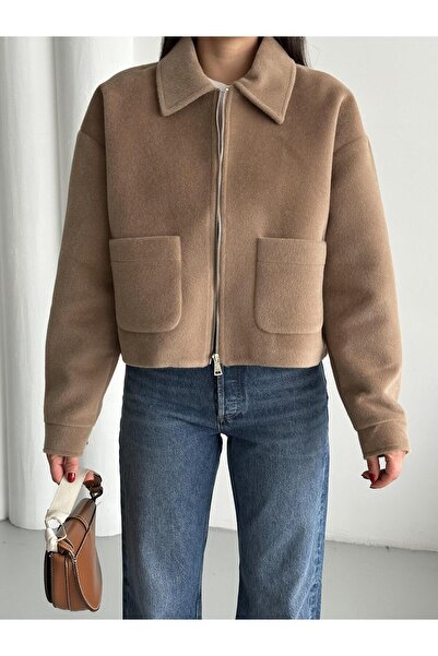 Laluvia Camel Belita Zippered Jacket