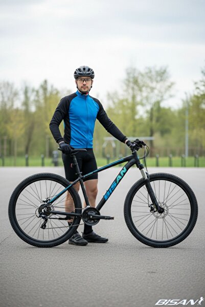 Bisan MTX 7200 Dağ Bisikleti 27,5 Jant Alüminyum 43 Kadro MD 24 Vites Mat Siyah-Mavi