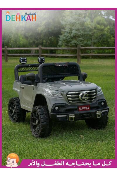 dehkah سيارة جيب كهربائي للأطفال 4*4 – تصميم رياضي مزدوج المقاعد مع إضاءات LE...