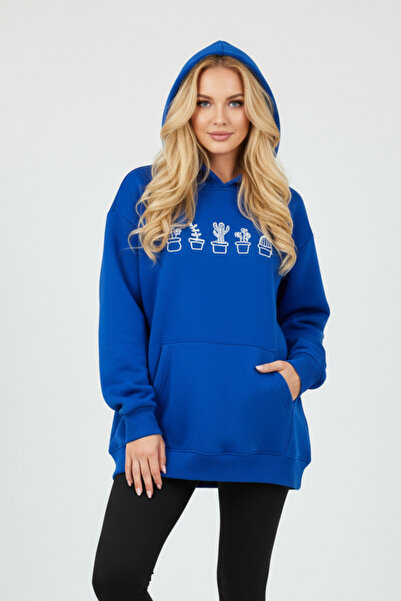 UNCİA OUTDOORS Unisex φούτερ με στάμπα oversize με κουκούλα