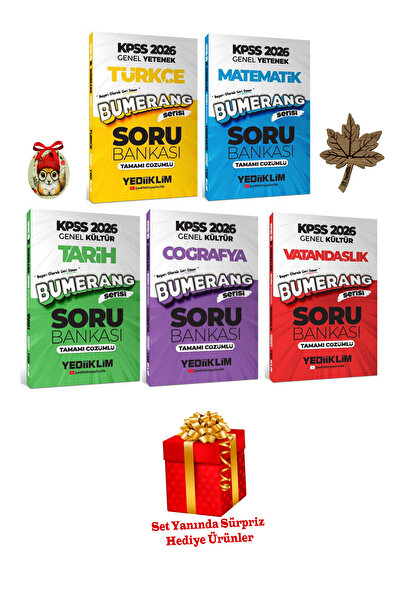 Yediiklim Yayınları Yediiklim KPSS 2026 GYGK Bumerang Soru Bankası Seti Lisan...
