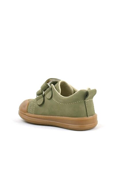 Rakerplus Sonic Genuine Leather Khaki Velcro Anatomical Baby Sports Shoes Sneaker