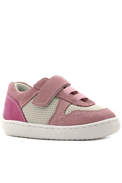 Rakerplus Bob Genuine Leather Powder Pink Barefoot Velcro Elastic Baby Sneaker Shoes