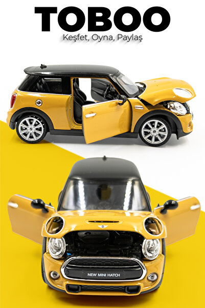shop New MINI Hatch 1:24 Welly Diecast Metal Model Araba 16cm VolcanicOrange