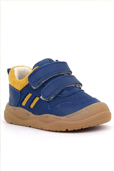 Rakerplus Schaggy Baby Sneakers - Genuine Leather, Navy Blue Yellow