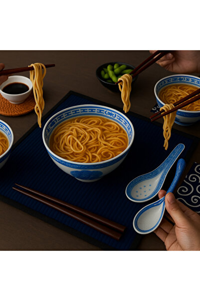 ŞIK VE MUTLU Noodle Ramen Çorba Kasesi 12 Parça