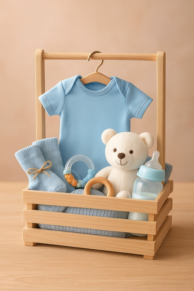 rd renkli dünyam hediye sepeti, ahşap sandık 40 uçurma, bebek sandığı