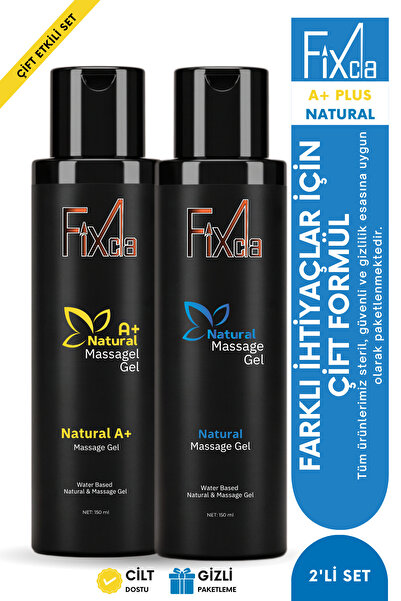 FixCla Natural & A+ Plus Kayganlaştırıcı Jel Seti 150 ml x 2 – Su Bazlı, Çift...