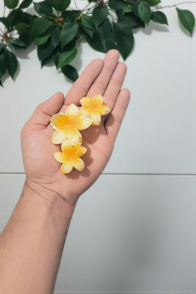 KANİNCHEN Agrafă pentru păr cu flori de lotus pentru femei.