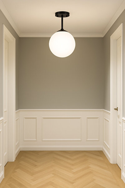 VENON Güney Mini Modern Salon - Mutfak - Yatak Odası Glop Camlı Tekli Tavan Plofonyer Avize